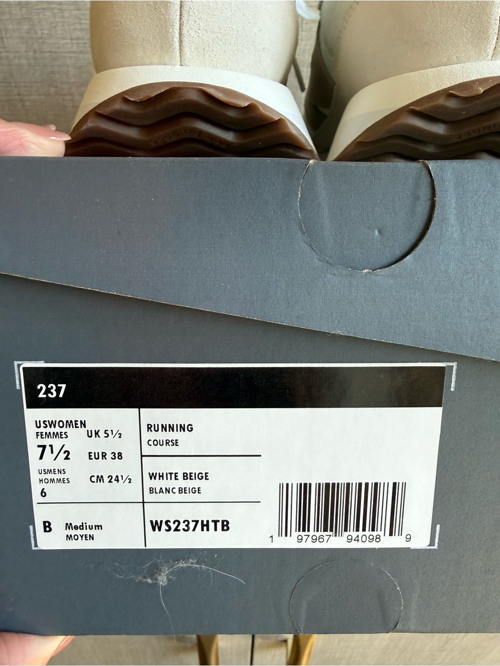BNIB New Balance White & Beige 237 Runner Sneakers 7.5 / 5.5 UK / 24.5cm/ 38 EUR - Picture 5 of 5